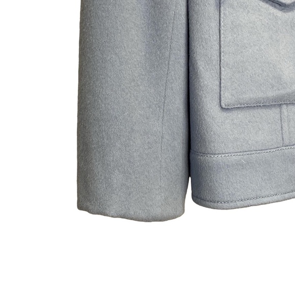 CONRAD C COLLECTION Powder Blue Wool Cashmere Zip Up Quiet Luxury Jacket 12 EUC - Picture 8 of 13